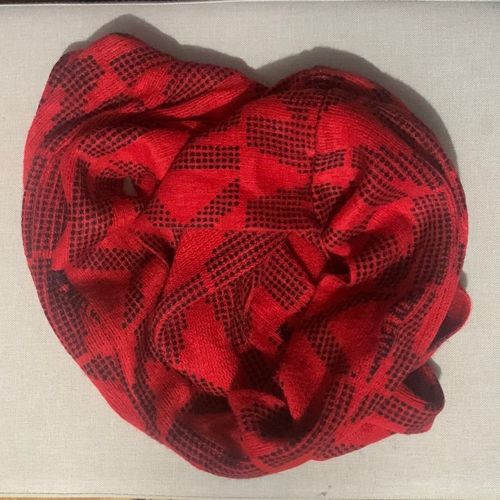 Red Michael Kors infinity scarf